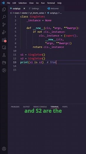Python in 60 seconds: Design Patterns in Python: Singleton Explained