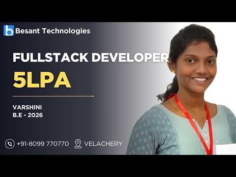 Java Full Stack Developer Course in Chennai with Placements | Besant Technologies #velachery #video