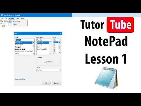Notepad Tutorial - Lesson 1 - Interface