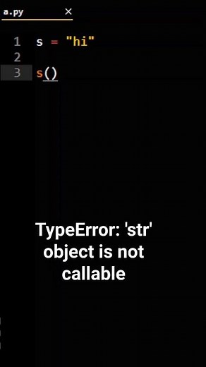 TypeError: 'str' object is not callable