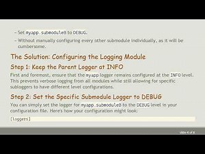 How to Enable DEBUG Logging for a Single Sub Logger in Python