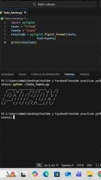 fuentes en tus letras en Python super fácil #python #programming