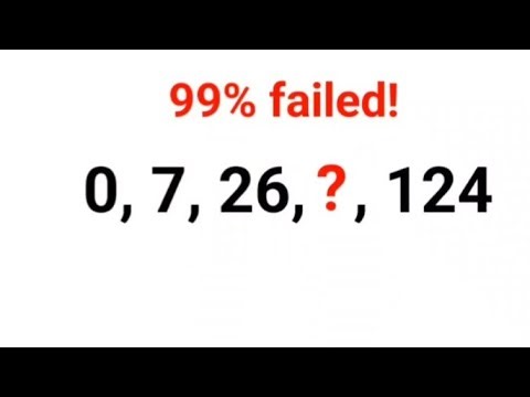 0, 7, 26, ?, 124. 99% failed! Can you solve this IQ test? #math #percentages #ukraine