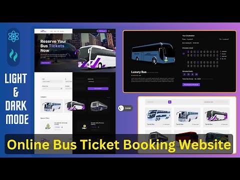 Create Online Bus Ticket Booking Website | React & Tailwind CSS