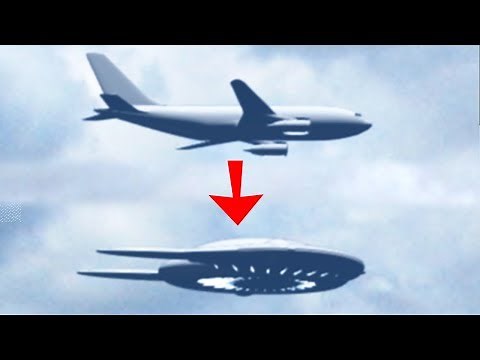 SHOCKING AIRPLANE TRANSFORMS TO UFO ALIEN CRAFT! 8th April 2018!