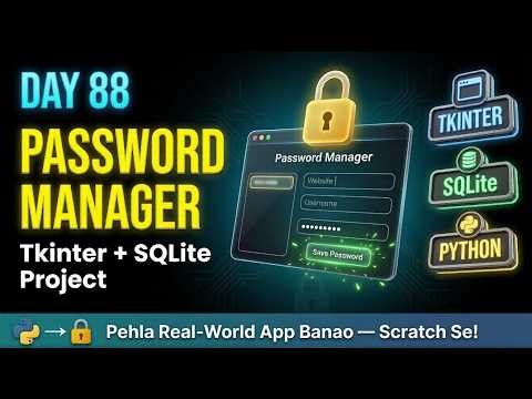 I Built a Password Manager in Python 😱 | Project | Day 88