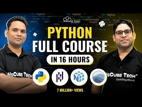 PYTHON Full Course for Beginners in 16 Hour (with Projects + Questions) | Learn Python Tutorial
