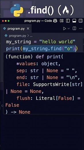 How to use the .find() method in Python