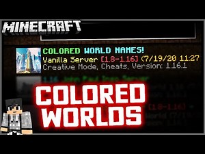 How To Make COLORED WORLD NAMES (1.15/1.16) | [Vanilla Minecraft JAVA Tutorial] - Change Color!