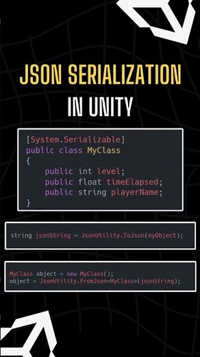 🎮 Save your game data like a pro! Learn JSON Serialization in Unity in 50 seconds! 🔥 #GameDevShorts