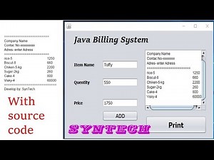 java complete project. billing system with source code
