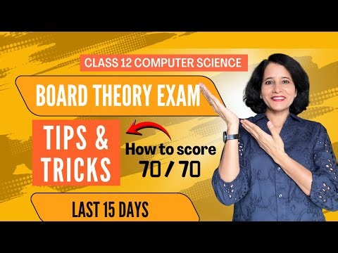 TIPS for Board THEORY Exam | How to Score 70/70 | Class 12 Computer Science