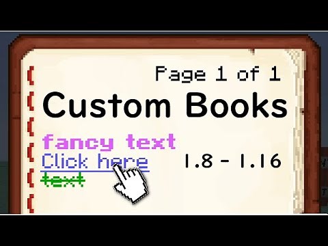 How To Make Custom Books/Clickable Books | Minecraft 1.16