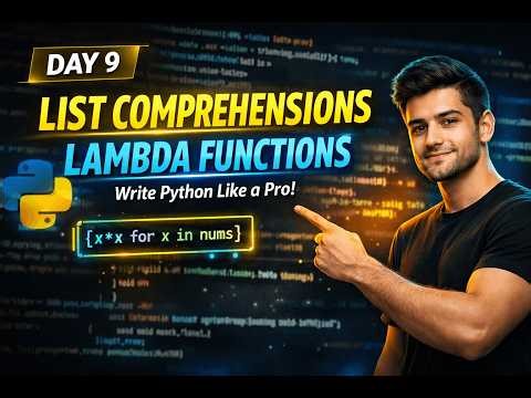 🚀 Day 9 – List Comprehensions & Lambda Functions | Write Python Like a Pro 🐍