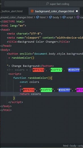 Change Website Background Color in 15 Seconds! | HTML CSS JavaScript Trick #html #css #javascript