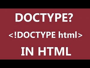 What Is DOCTYPE In HTML?