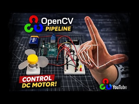 Hand Tracking DC Motor Control using Python, MediaPipe & Arduino | Computer Vision Robotics Module