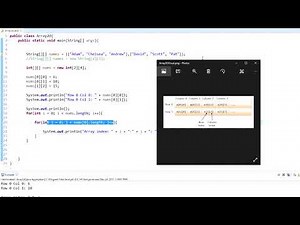 Java Programming Tutorial - 24 -Print Elements of a 2D Array