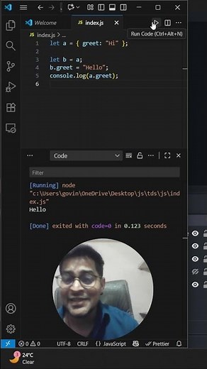 JavaScript Object Reference Explained in Seconds | JS Interview Question #codinginterviewquestions