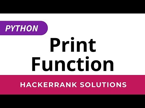 Python HackerRank Solutions: Print Function