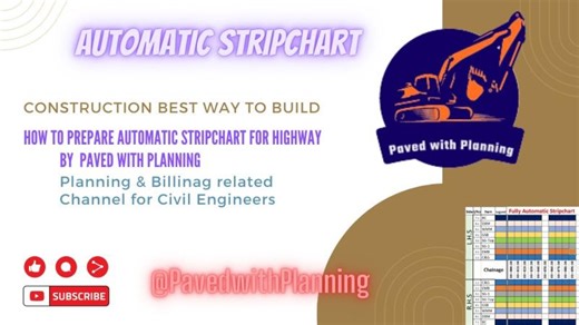 Automatic highway Strip Chart for highway | Auto overlap indicator, Dynamic & Autofill strip chart | Nimai Debnath