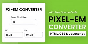 Pixel-EM Converter With JavaScript Project in 2024