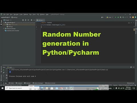 how to generate a random number in pycharm | how to generate a random number in python