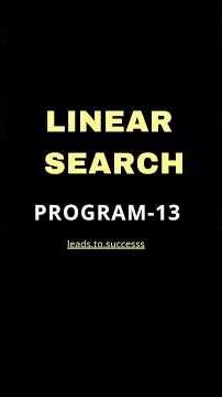 program for linear search using python #python #linearsearch #algorithm