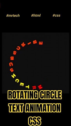 ✨How to Create Rotating Circle Text Animation using HTML & CSS | No JavaScript ✨ #coding #shorts