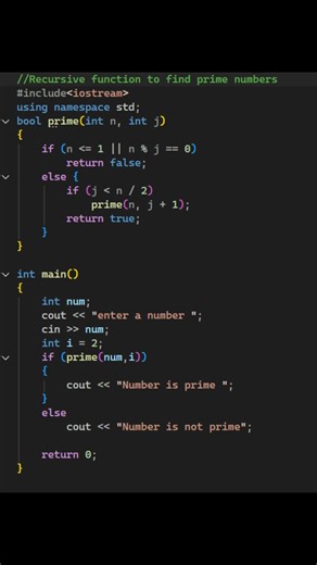 Check prime number using recursion
