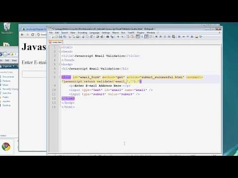 Javascript Email Validation Form Using Regular Expressions Part 1 of 2