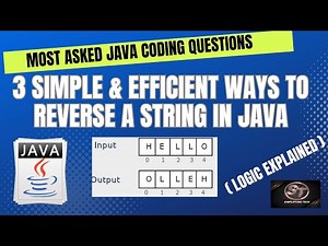 Top 3 Ways to Reverse a String In Java (Logic Explained) | Most Asked coding question