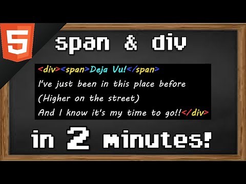 Learn HTML span & div in 2 minutes 🏁