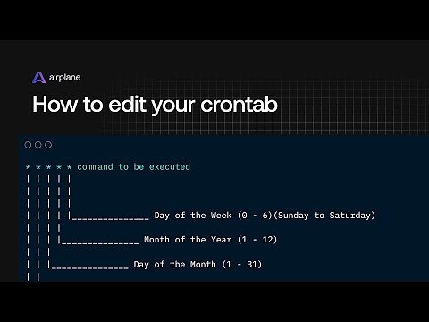 How to edit your crontab