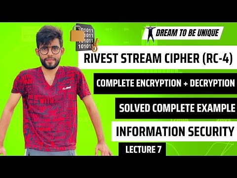 RC4 Cipher | Complete Example Solved | Encryption + Decryption | Lecture 7