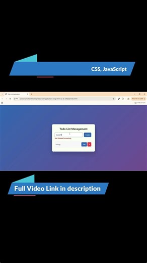 To-Do List App Using HTML CSS JavaScript | JavaScript Projects