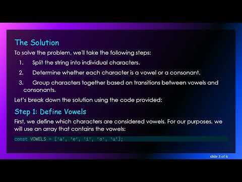 Grouping Vowels and Consonants in JavaScript