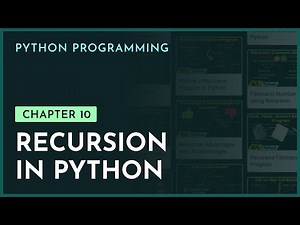 Recursion in Python | Chapter 10 | Python Programming | nesoacademy.org