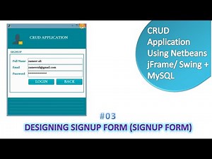 #3 How to Design Simple Sign Up Registration Form Using Java Swing