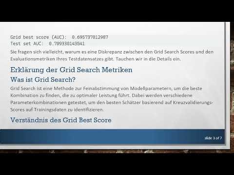 Verständnis des Unterschieds zwischen Grid Search Metriken und normalen Metriken in Scikit-Learn