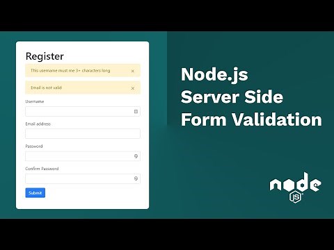 Node JS Server Side Form Validation using Express-Validator, Body-Parser and EJS