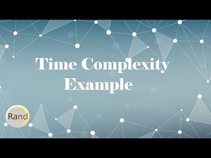 Time Complexity Example
