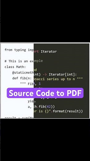 Convert Source Code to PDF