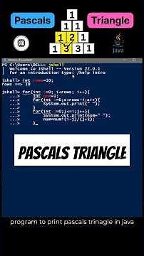 Visualizing Pascal's Triangle with #Java jshell