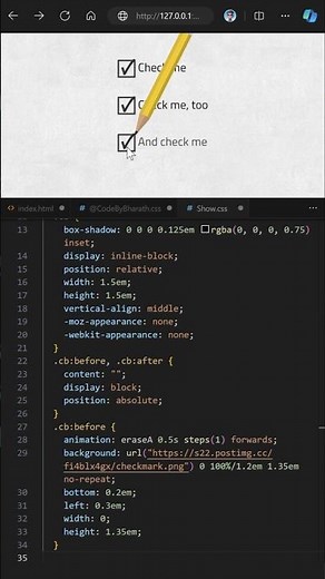 Day 080 - 🤯Micro Css Checkbox Animation #coding #frontend #css #softwaredeveloper #webdevelopment