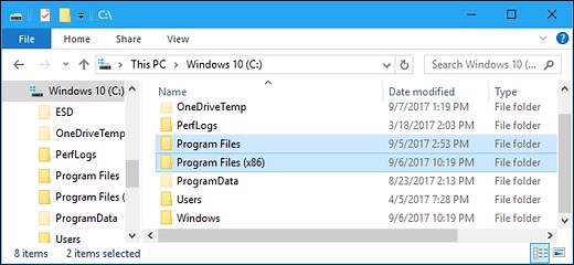 What's the Difference Between the "Program Files (x86)" and "Program Files" Folders in Windows?