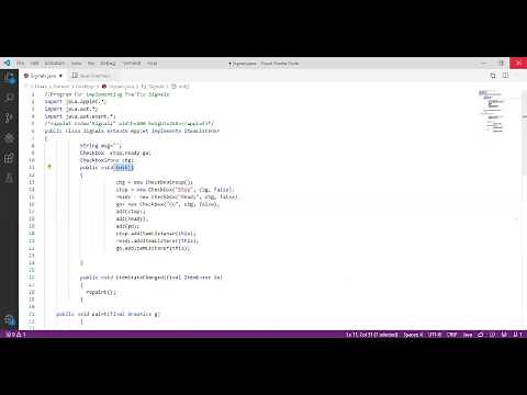 Java Applet Traffic Light Program