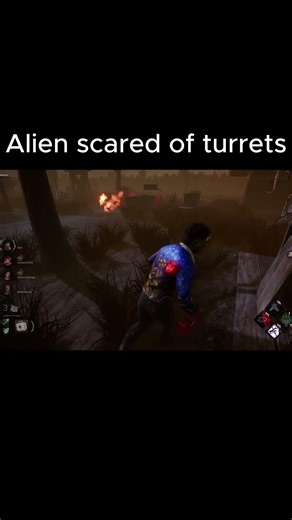 Alien scared of turrets