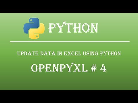 How to Write/Update Data in Excel Using Python. Openpyxl Tutorial #4