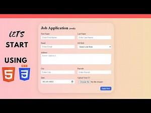 Job Application Form Using HTML &CSS.